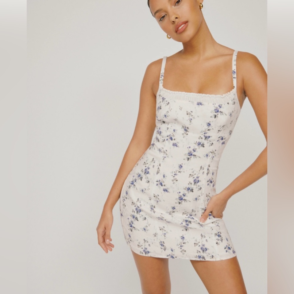 Reformation Aperol Linen Dress